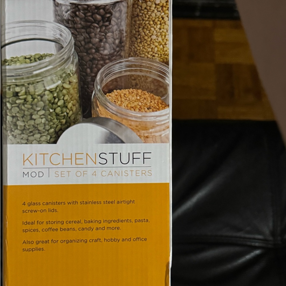 MOD Set of 4 Canisters - Silver and Clear - Picture 2 of 2